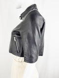 Maje Leather Cropped Jacket Size L