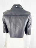 Maje Leather Cropped Jacket Size L