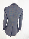 Loro Piana Leather Trim Check Blazer Size S