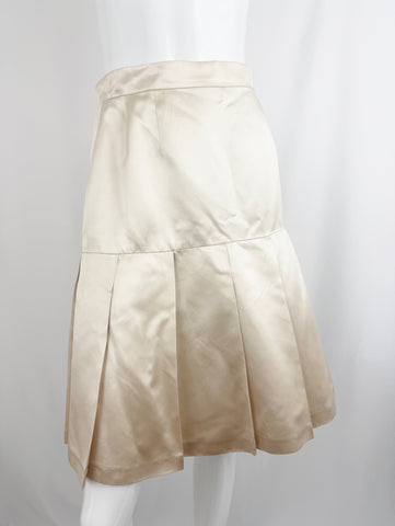 Vintage Chanel Satin Pleated Skirt Size S