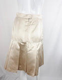 Vintage Chanel Satin Pleated Skirt Size S