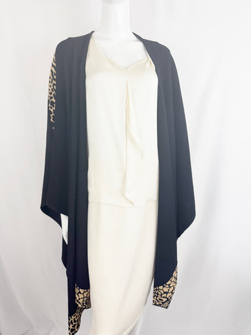 St. John Collection Leopard Cape One Size