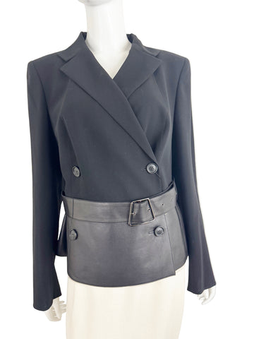 New Akris Jacket with Leather Size 12