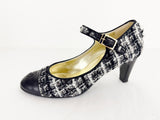 Chanel Tweed Mary Jane Pumps Size 8