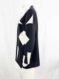 Akris Wool  Coat W/Leather Trim Size 12