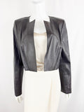 Akris Cropped Leather Jacket Size 12
