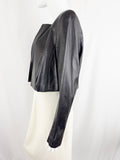 Akris Cropped Leather Jacket Size 12
