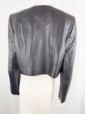 Akris Cropped Leather Jacket Size 12