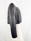 Akris Cropped Leather Jacket Size 12