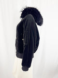 NEW Sonia Rykiel Jacket W/Fur Trim Size M