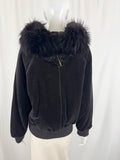 NEW Sonia Rykiel Jacket W/Fur Trim Size M