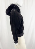 NEW Sonia Rykiel Jacket W/Fur Trim Size M