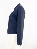 L'Agence Black Denim Jacket Size L