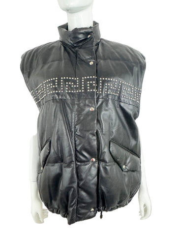 Begedor Leather Puffer Vest Size 12