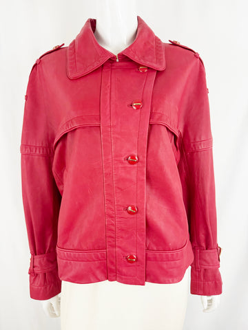 St. John Leather Jacket Size 16