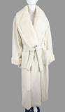 Giuliana Teso  Alpaca W/ Mink Trim Wrap Coat Size S