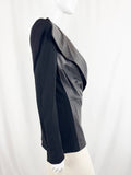 NEW Vionnet Paris Jersey w/Leather Jacket Size L