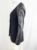 Burberry London Leather Sleeve Jacket Size 2