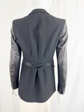 Burberry London Leather Sleeve Jacket Size 2