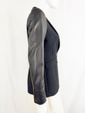Burberry London Leather Sleeve Jacket Size 2