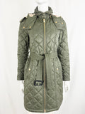 Burberry Quilted Belted Coat Size S