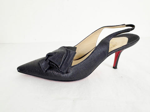 Christian Louboutin Canvas Slingback Size 8