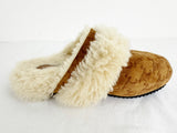 Celine Triomphe Shearling Slides Size 7