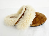 Celine Triomphe Shearling Slides Size 7