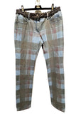 NEW Chanel Plaid Jeans Size L