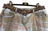 NEW Chanel Plaid Jeans Size L