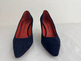 Santoni Blue Suede Pump Size 10