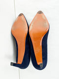 Santoni Blue Suede Pump Size 10