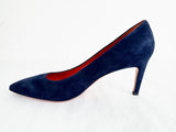 Santoni Blue Suede Pump Size 10