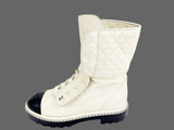 Chanel Agneau Quilted Boots Size 9
