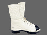 Chanel Agneau Quilted Boots Size 9