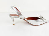 NEW Amina Muaddi Embellished Slingback Size 7.5