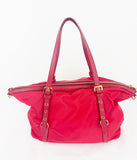 Prada Nylon Leather Trim Tote