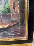 Framed Venice Oil Painting
