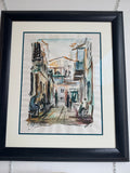 Zvi Raphaeli Framed Watercolor