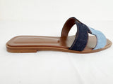 Hermes Oran Denim Sandal Size 9.5