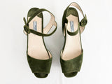 Prada Suede Platform Sandal Size 9