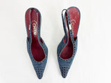 Chanel Denim Vintage Slingbacks Size 8