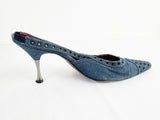 Chanel Denim Vintage Slingbacks Size 8