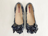 New Prada Ballet Flat W/Bow Size 8
