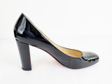 Christian Louboutin Patent Block Heel Pumps Size 8