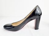 Christian Louboutin Patent Block Heel Pumps Size 8