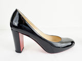 Christian Louboutin Patent Block Heel Pumps Size 8