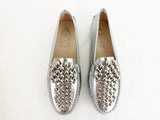 NEW Tod's Silver Ball Moccasin Size 8