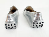 NEW Tod's Silver Ball Moccasin Size 8
