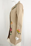 NEW Bogner Embroidered Trench Coat Size 6
